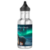 Polar Beer Mom Cubs Kerstboom Aurora Borealis Waterfles (Rechts)