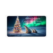 Polar Beer Mom Cubs Kerstboom Noorderlicht Etiket (Voorkant)