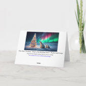 Polar Beer Mom Cubs Kerstboom Noorderlicht Feestdagen Kaart (Achterkant)