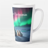 Polar Beer Mom Cubs Kerstboom Noorderlicht Latte Mok (Rechts)