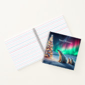Polar Beer Mom Cubs Kerstboom Noorderlicht Notitieboek (Binnen)