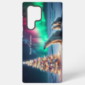 Polar Beer Mom Cubs Kerstboom Noorderlicht Samsung Galaxy Hoesje (Achterkant)