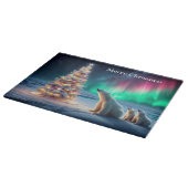 Polar Beer Mom Cubs Kerstboom Noorderlicht Snijplank (Hoek)