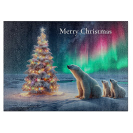 Polar Beer Mom Cubs Kerstboom Noorderlicht Snijplank