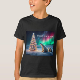 Polar Beer Mom Cubs Kerstboom Noorderlicht T-shirt