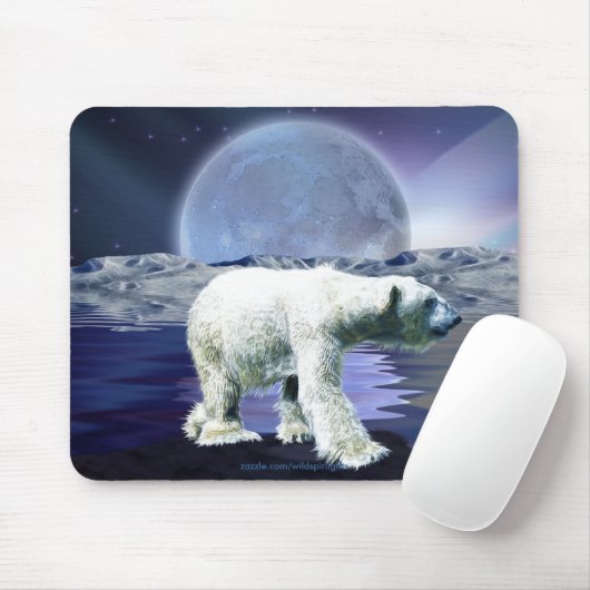 POLAR BEER & MOON Wildlife Mousepad Muismat (Met muis)