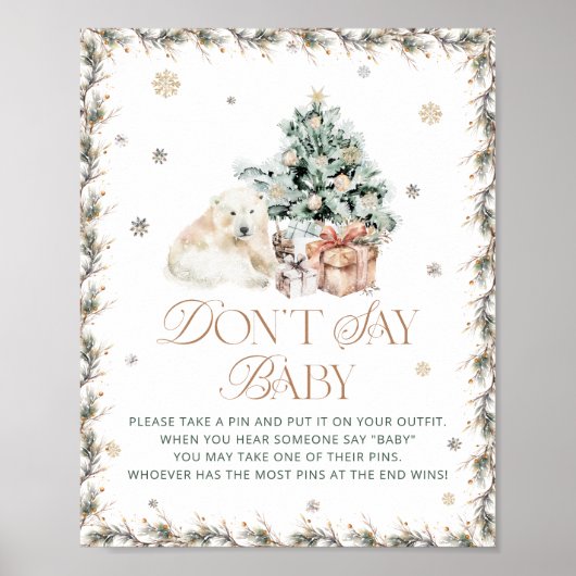 Polar Beer niet zeggen Baby spel Poster (Voorkant)