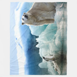 POLAR BEER NODIGT PINGUÏN UIT OM TE LUNCHEN FLEECE DEKEN