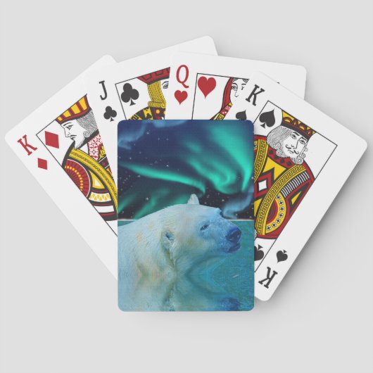 Polar Beer, Noord-Licht Wildlife Art Card Deck Pokerkaarten (Achterkant)