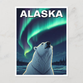 Polar Beer noorderlicht Alaska Briefkaart