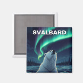 Polar Beer noorderlicht Svalbard Noorwegen Magneet (Voorkant / Achterkant)