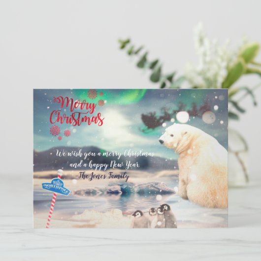 Polar Beer Noordpool Kerst Kaart (Staand voorkant)