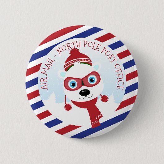 Polar Beer North Pole Post Kantoor Button (Voorkant)