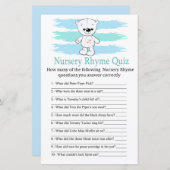 Polar beer Nursery Rhyme Quiz baby shower game (Voorkant / Achterkant)