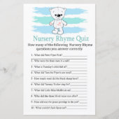 Polar beer Nursery Rhyme Quiz baby shower game (Voorkant)