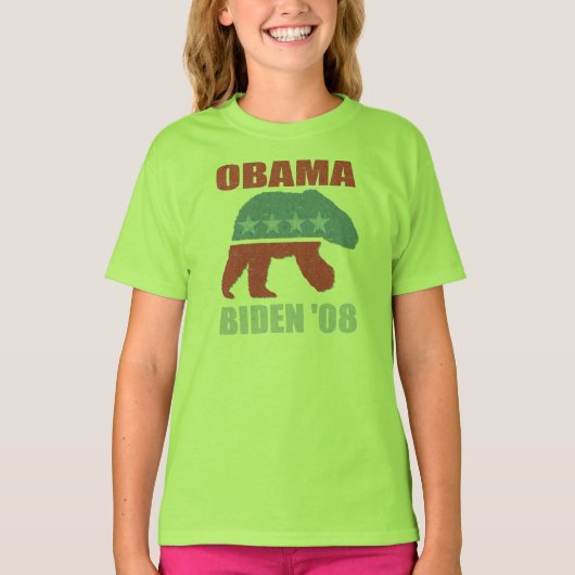 Polar Beer Obama Biden '08 Kinder Ringer Shirt (Voorkant)