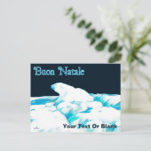Polar Beer on Ice - buon natale Feestdagenkaart (Staand voorkant)