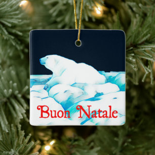 Polar Beer on Ice - buon natale Keramisch Ornament