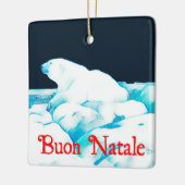 Polar Beer on Ice - buon natale Keramisch Ornament (Links)