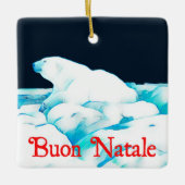 Polar Beer on Ice - buon natale Keramisch Ornament (Voorkant)