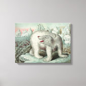 Polar Beer on Iceberg  Illustration 18x13" Canvas Afdruk (Voorkant)