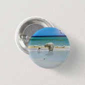 Polar Beer ontmoet Jack Russell, Badge Ronde Button 3,2 Cm (Voorkant /achterkant)