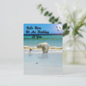 Polar Beer ontmoet Jack Russell, Hallo Briefkaart (Staand voorkant)