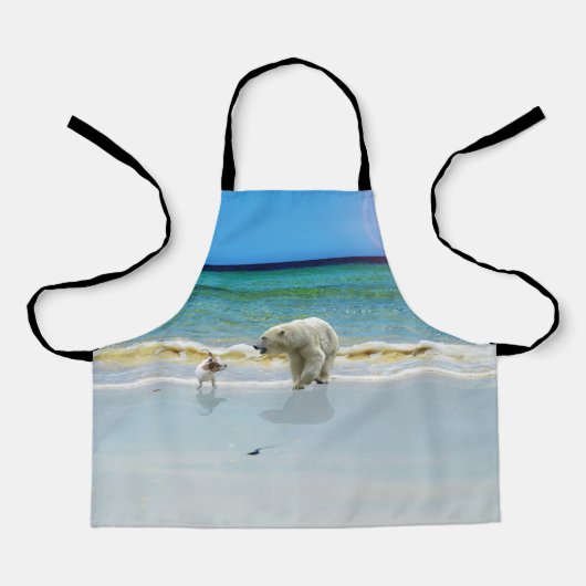 Polar Beer ontmoet Jack Russell Kinder Full Print Schort (Voorkant)
