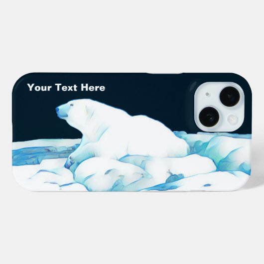 Polar Beer op Ice Hoesje-Malte iPhone Case (Achterkant (horizontaal))