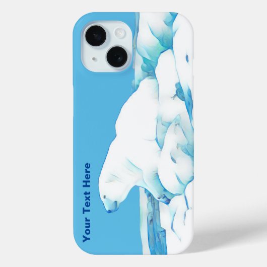 Polar Beer op Ice Hoesje-Malte iPhone Case (Achterkant)