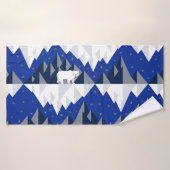 Polar Beer op Iceberg Naadloos Patroon. Badhanddoek (Badhanddoek)