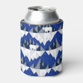 Polar Beer op Iceberg Naadloos Patroon. Blikjeskoeler (Blikje Voorkant)