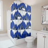 Polar Beer op Iceberg Naadloos Patroon. Douchegordijn (In situ)