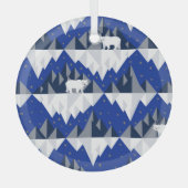 Polar Beer op Iceberg Naadloos Patroon. Glas Ornament (Voorkant)