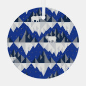 Polar Beer op Iceberg Naadloos Patroon. Glas Ornament (Achterkant)