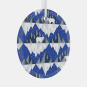 Polar Beer op Iceberg Naadloos Patroon. Glas Ornament (Voorkant Rechts)