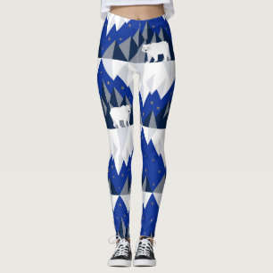 Polar Beer op Iceberg Naadloos Patroon. Leggings