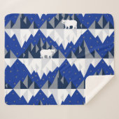 Polar Beer op Iceberg Naadloos Patroon. Sherpa Deken (Voorkant (horizontaal))