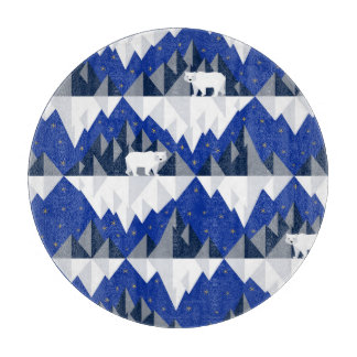 Polar Beer op Iceberg Naadloos Patroon. Snijplank