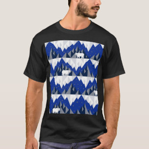 Polar Beer op Iceberg Naadloos Patroon. T-shirt
