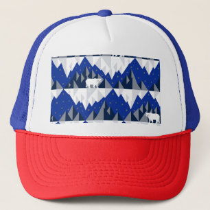 Polar Beer op Iceberg Naadloos Patroon. Trucker Pet