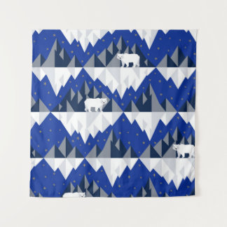 Polar Beer op Iceberg Naadloos Patroon. Wandkleed