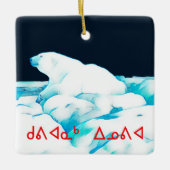 Polar Beer op ijs - Kuviannak innovia Keramisch Ornament (Voorkant)