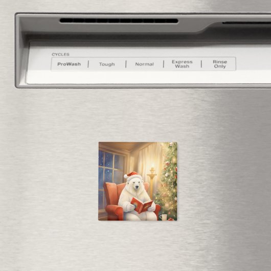 Polar Beer op kerstavond lezen Magneet (Insitu (Vaatwasser))