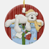 Polar Beer op Pakket Vakantie Ornament (Achterkant)