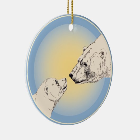 Polar Beer Ornament Moeder Baby Persoonlijke cadea (Rechts)