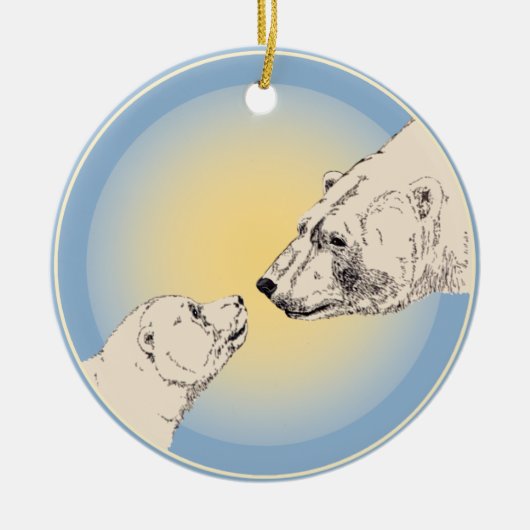 Polar Beer Ornament Moeder Baby Persoonlijke cadea (Voorkant)