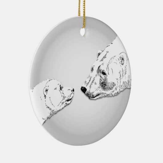 Polar Beer Ornament Moeder Baby Persoonlijke cadea (Rechts)