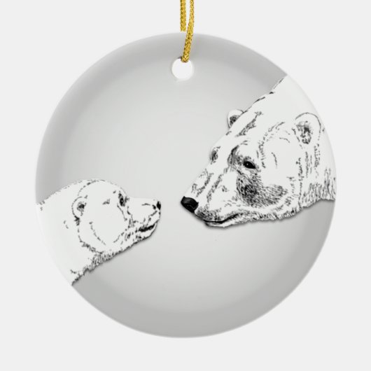 Polar Beer Ornament Moeder Baby Persoonlijke cadea (Voorkant)