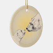 Polar Beer Ornament Moeder Baby Persoonlijke cadea (Rechts)